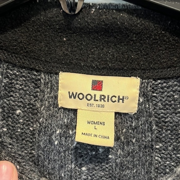 WOOLRICH “9506” sweater, 1/4 zip in onyx Heather color size L - Picture 6 of 11